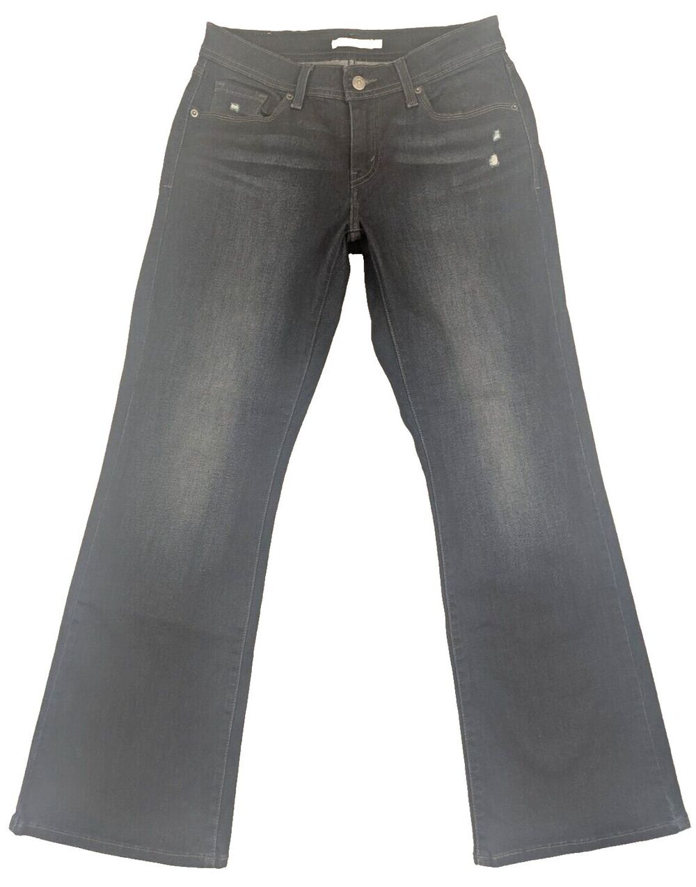 Levi's Womens Jeans 529 Curvy Bootcut Size 30 Dark Blue Stretch Denim Flare Mid
